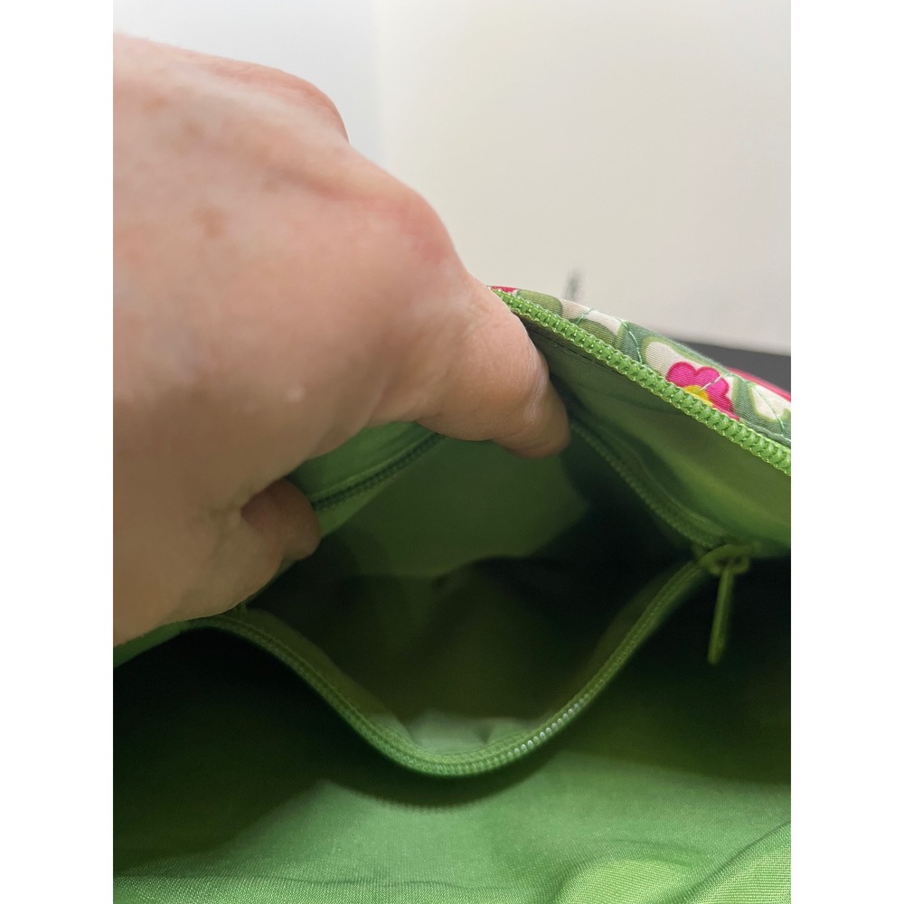 Quilted Floral Paisley Crossbody Bag Pink Green Chain Strap Shoulder Bag - Picture 7 of 11